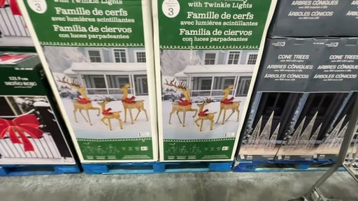 Outdoor Gold Deer Family with LED Lights, Set of 3