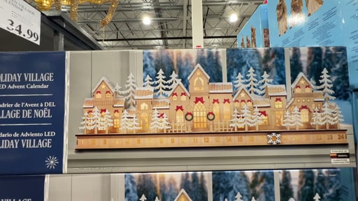 30" LED Wooden Village Advent Calendar