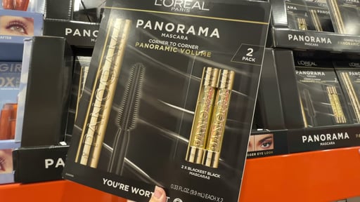 L'Oreal Paris Voluminous Panorama Mascara, Blackest Black, 0.33 FL OZ, 2-Pack