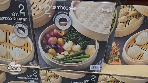 MIU 10 Inch 2-Tier Bamboo Steamer