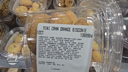 Mini Cranberry Orange Bisconie, 12 Count