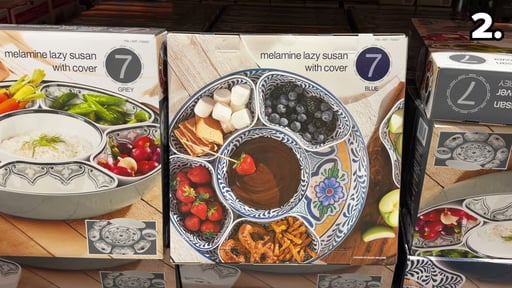 Melamine 15" 7-Piece Lazy Susan with Lid