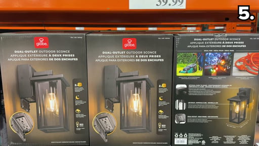Globe Electric Outdoor Sconce with GFCI Outlet