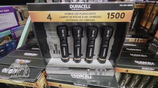 Duracell 1,500 Lumen Flashlight 4-Pack Hybrid Power
