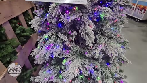 7.5' Pre-Lit Flocked Micro LED with Twinkle Christmas Tree