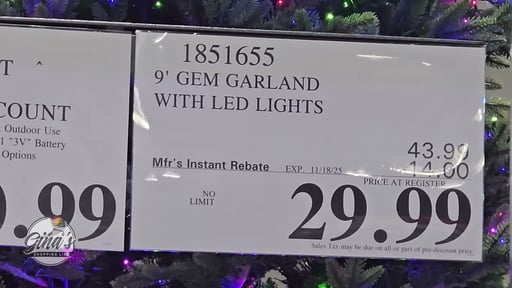 9' Gem Garland with LED Lights