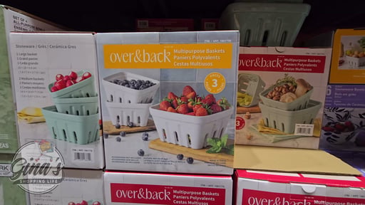 over&back 3-Piece Multipurpose Baskets