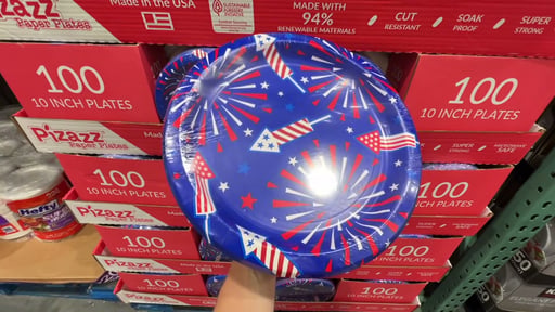 Pizazz 10" Patriotic Plates 100 Count