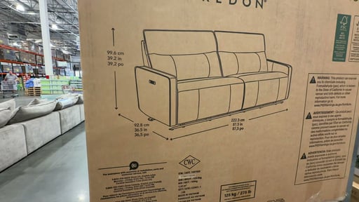 Henredon Keira Leather Power Sofa with Power Headrests