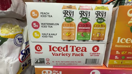 The Ryl Co. Summer Breeze Pack Iced Tea with Benefits Variety Pack, 15 x 16 fl oz