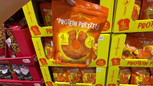 Crisp Power Cheddar Protein Pretzels 13 oz