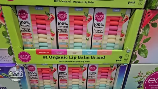 eos Natural USDA Organic Lip Balm, 9 Sticks Assorted Flavors
