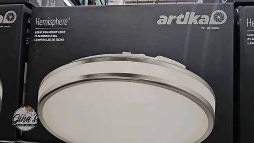Artika Hemisphere 15" LED Flush Mount Light Fixture, Brushed Nickel