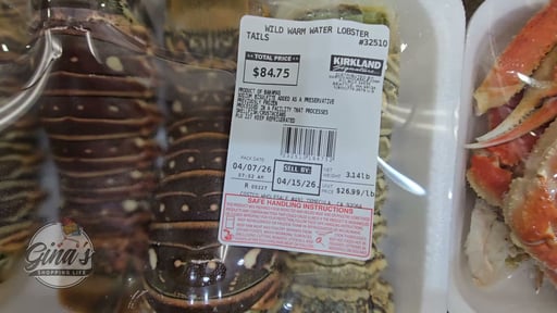 Kirkland Signature Wild Warm Water Lobster Tails