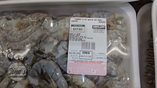 Kirkland Signature Farmed U-15 White EZ Peel Shrimp