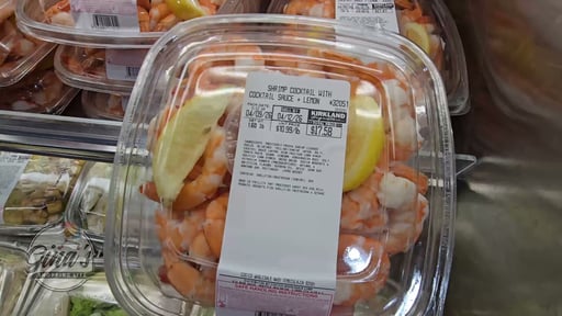 Kirkland Signature Shrimp Cocktail with Sauce and Lemon