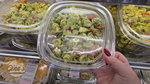 Pesto Pasta Salad with Mozzarella Pearls & Italian Pesto Per LB