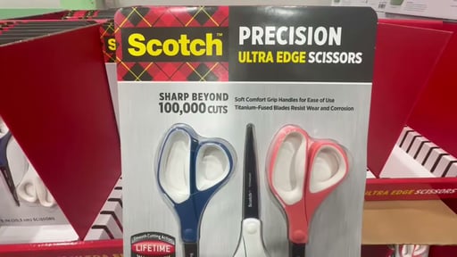 3M Scotch Precision Ultra Edge 8" Scissors, 3-Pack