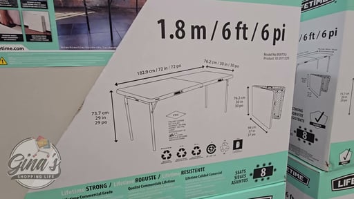 Lifetime Products 6' Fold in Half Table