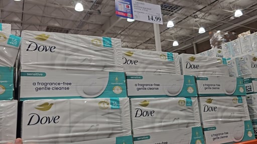 Dove Sensitive Skin Beauty Bar Soap 16 Pack, 3.75 oz