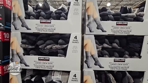 Kirkland Signature Women's Wool Blend Crew Sock 4 Pair