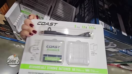 Coast Rechargeable Batteries with USB-C, 4 AA and 4 AAA Included