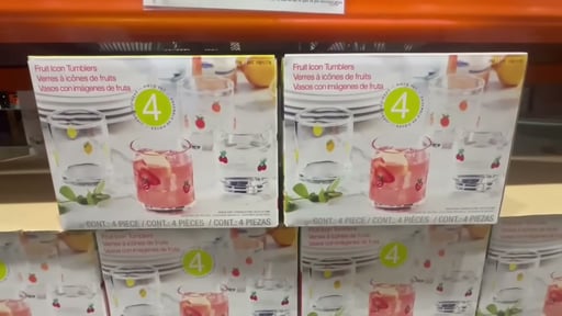 Pandex 14oz Fruit Icon Glass 4-Pack