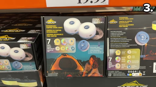 Cascade Mountain Tech 2-Pack Rechargeable Camping String Light