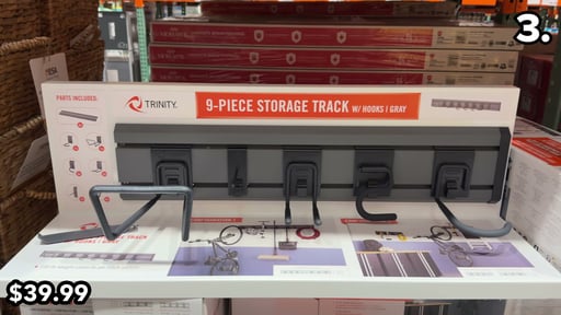 Trinity 9-Piece Storage Track with Hooks