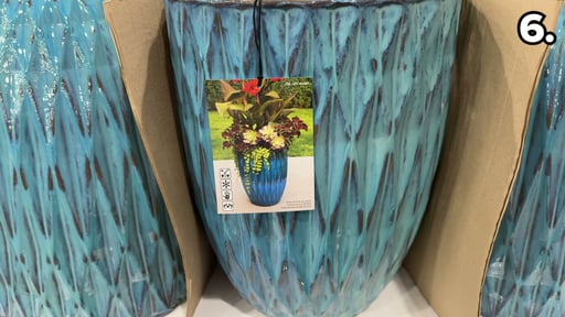 Ceramic Planter 21" Blue