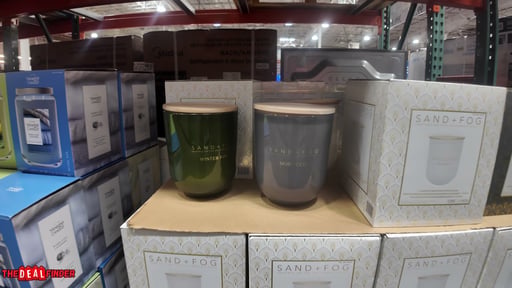 Sand + Fog 60 oz Round Candle with Wood Lid
