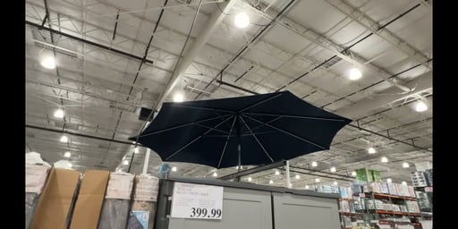 SunVilla 10ft Solar LED Market Umbrella