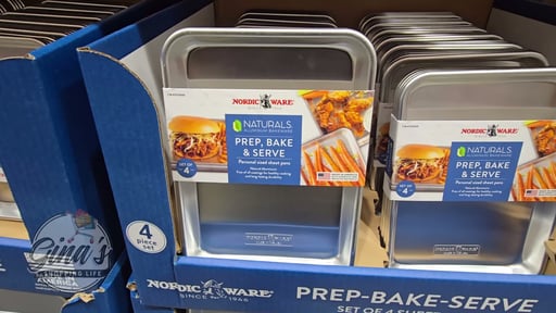 Nordic Ware Naturals Aluminum 1/6 Sheet Pan, 4-Pack