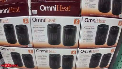 OmniHeat Digital Ceramic Personal Heater 2-Pack
