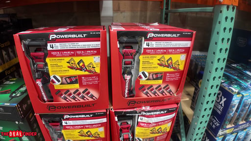 Powerbuilt Ratchet Tie Downs 4-Piece 1.5" x 16'
