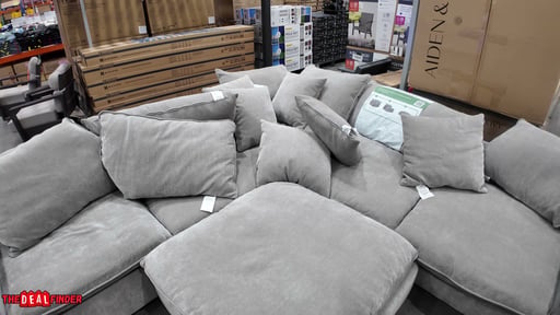 Aiden & Ivy Screen 5PC Modular Fabric Sectional