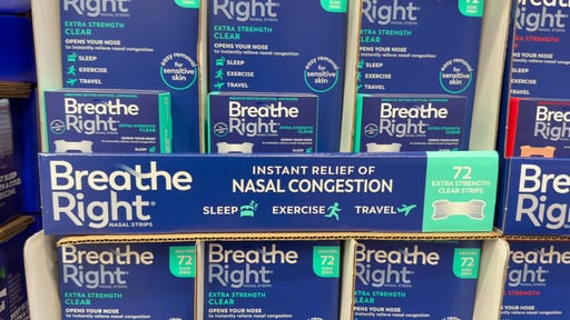 Breathe Right Extra Strength Nasal Strips, Clear, 72 Count