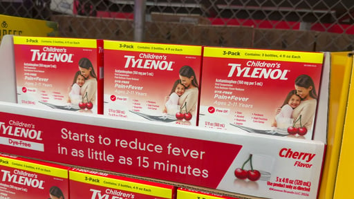 Children's Tylenol Suspension Dye-Free Cherry 3x4 oz