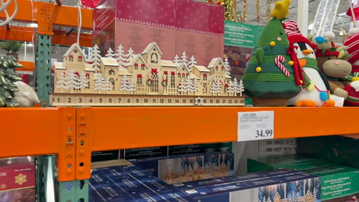 30" LED Wooden Village Advent Calendar