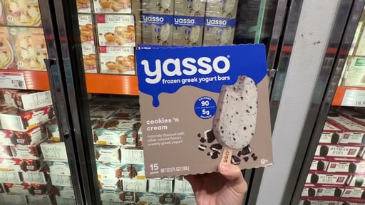 Yasso Greek Yogurt Bar Cookies and Cream 15 Count 52.5 oz