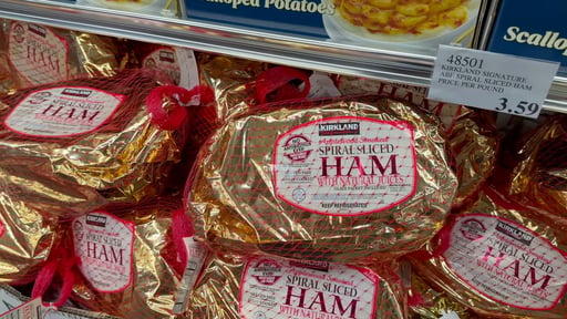 Kirkland Signature Antibiotic-Free Spiral Sliced Ham (Price Per Pound)