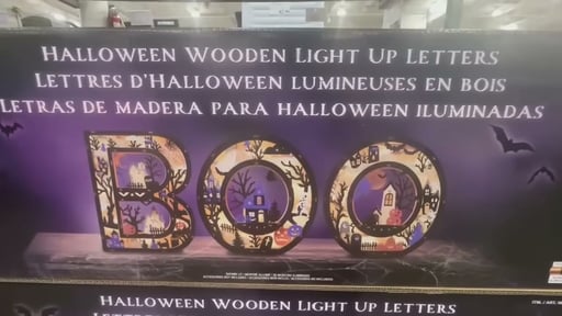 BOO Wood Letters with LED Lights, Set of 3