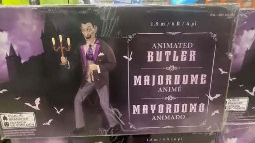 6' Animated Vampire Butler with LED Eyes & Sound