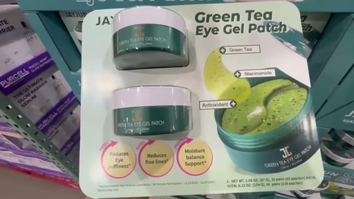 JAYJUN Green Tea Gel Eye Patches, 60 Pairs, 2-Pack
