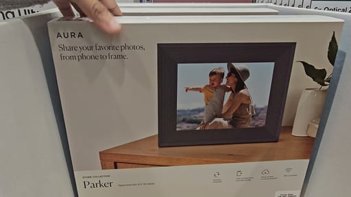 Aura Parker 10.2" Reeded Digital Picture Frame