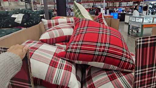 Tree or Plaid Square Holiday Pillow