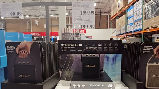 Marshall Stockwell III Black Portable Bluetooth Speaker