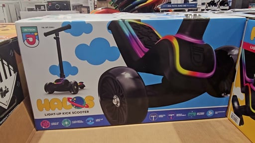 Jetson Halos Black 3-Wheel Light-Up Kick Scooter
