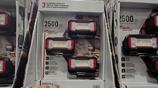 Infinity X1 2500 Lumen Rechargeable Worklight, 3-Pack