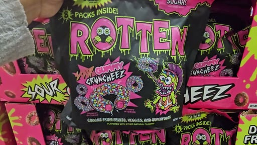 Rotten Sour Gummy Cruncheez 8/1.8oz